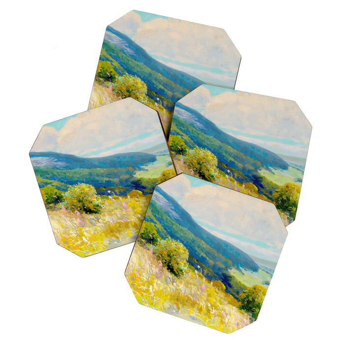 Pastel Landscape Painting Coaster Gallery Image 1