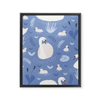 Pastel Periwinkle Swan Lake  Framed Canvas Print Gallery Image 8