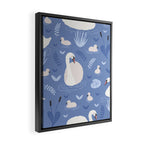 Pastel Periwinkle Swan Lake  Framed Canvas Print Gallery Image 2
