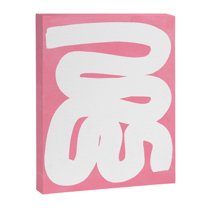 Pastel Pink Wiggle Run Canvas Print Gallery Image 1