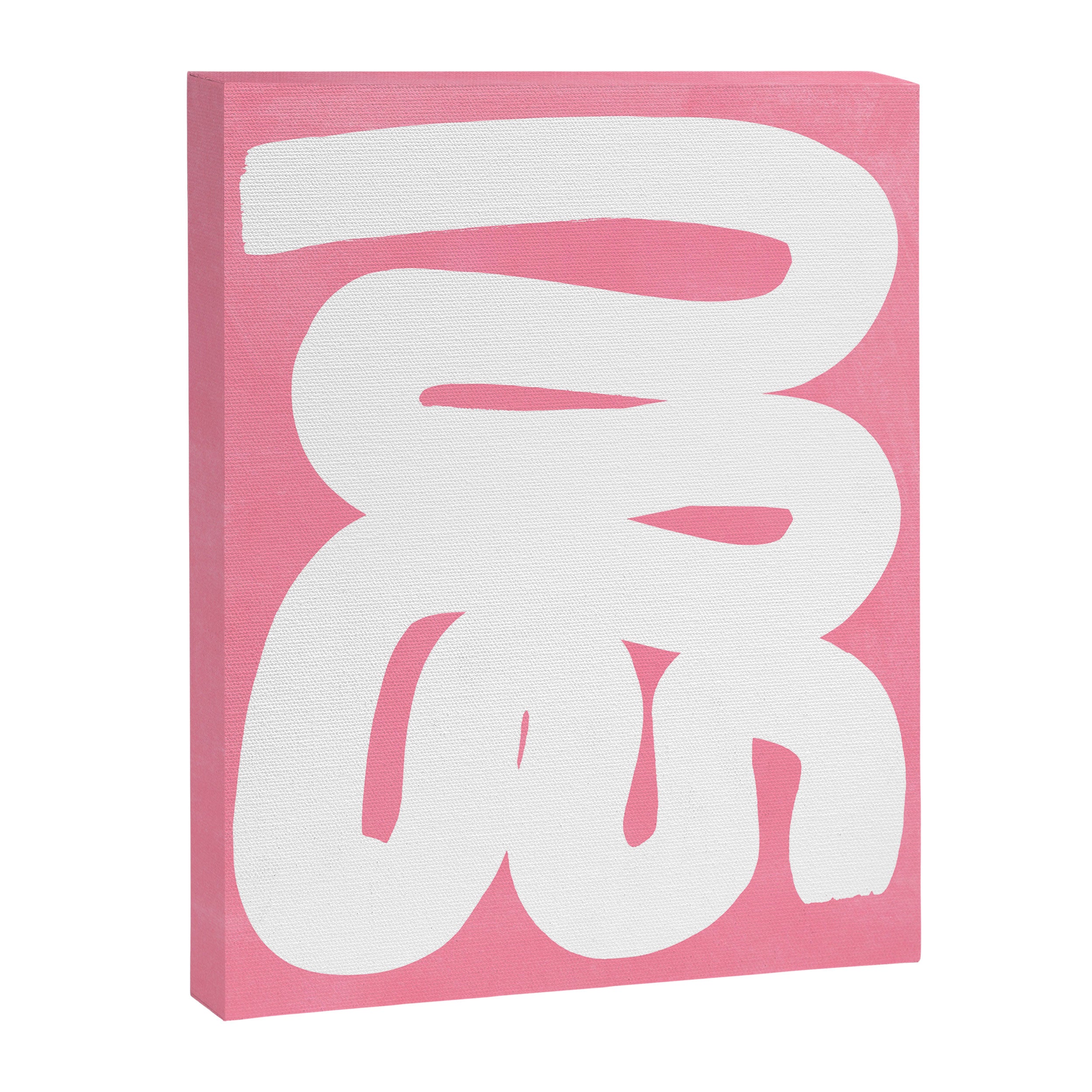 Pastel Pink Wiggle Run Canvas Print Gallery Image 6