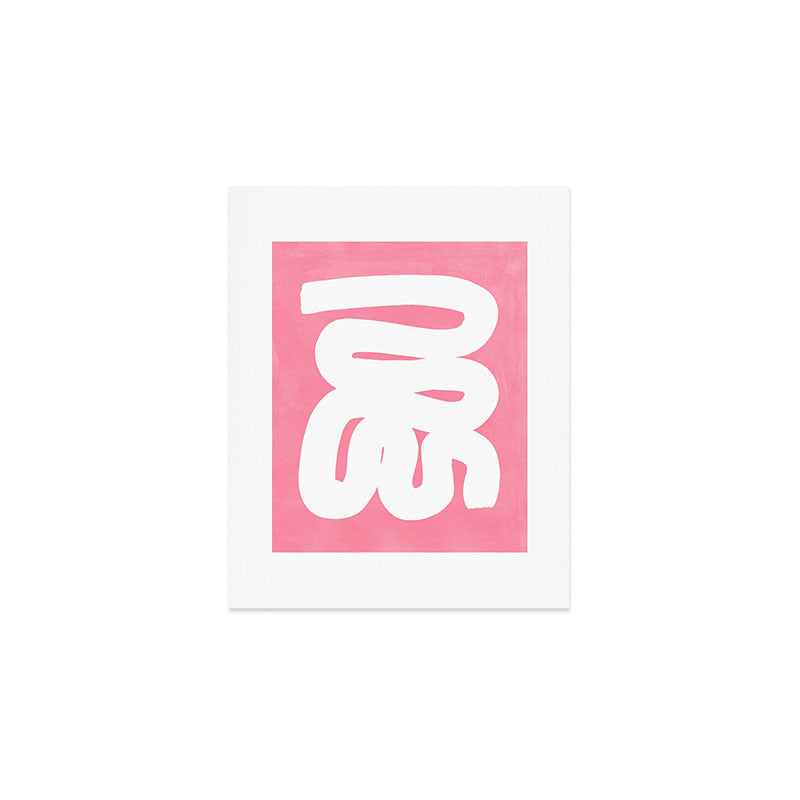 Pastel Pink Wiggle Run Art Print Gallery Image 1