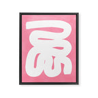 Pastel Pink Wiggle Run Framed Canvas Print Gallery Image 6