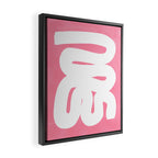 Pastel Pink Wiggle Run Framed Canvas Print Gallery Image 2
