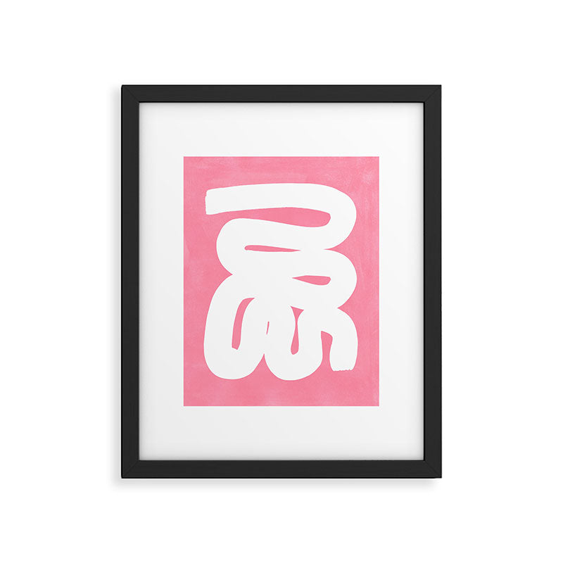 Pastel Pink Wiggle Run Framed Art Print Gallery Image 5