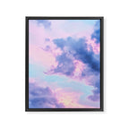 Pastel Purple Lilac Fluffy Fantasy Fairytale Sunset Clouds In The Sky Framed Canvas Print Gallery Image 6
