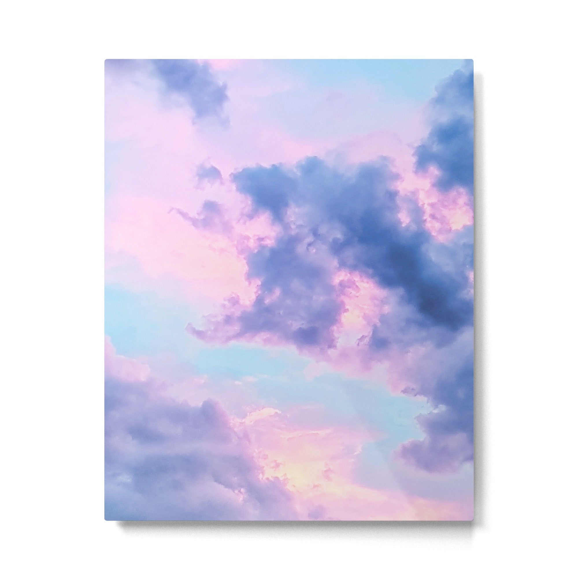 Pastel Purple Lilac Fluffy Fantasy Fairytale Sunset Clouds In The Sky Metal Print Gallery Image 4