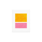 Pastel Yellow Pink Rothko Minimalist Mid Century Abstract Color Field Squares Art Print Gallery Image 1