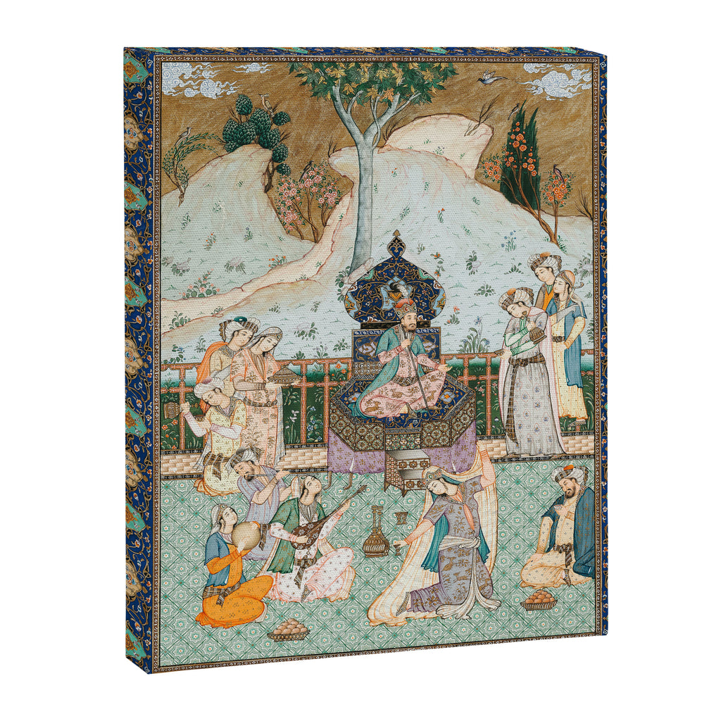 Persian Royal Court Dance Show Miniature Painting  Canvas Print Gallery Image 6