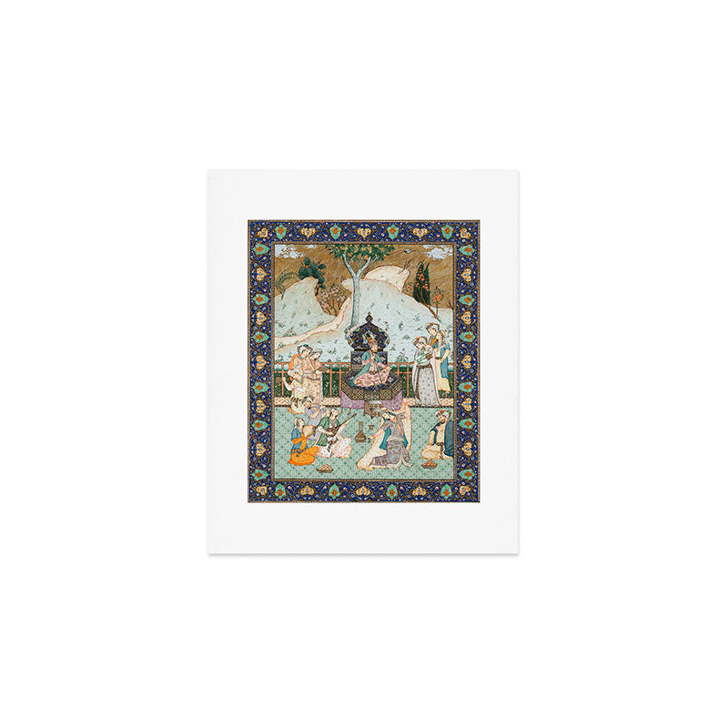 Persian Royal Court Dance Show Miniature Painting  Art Print Gallery Image 1