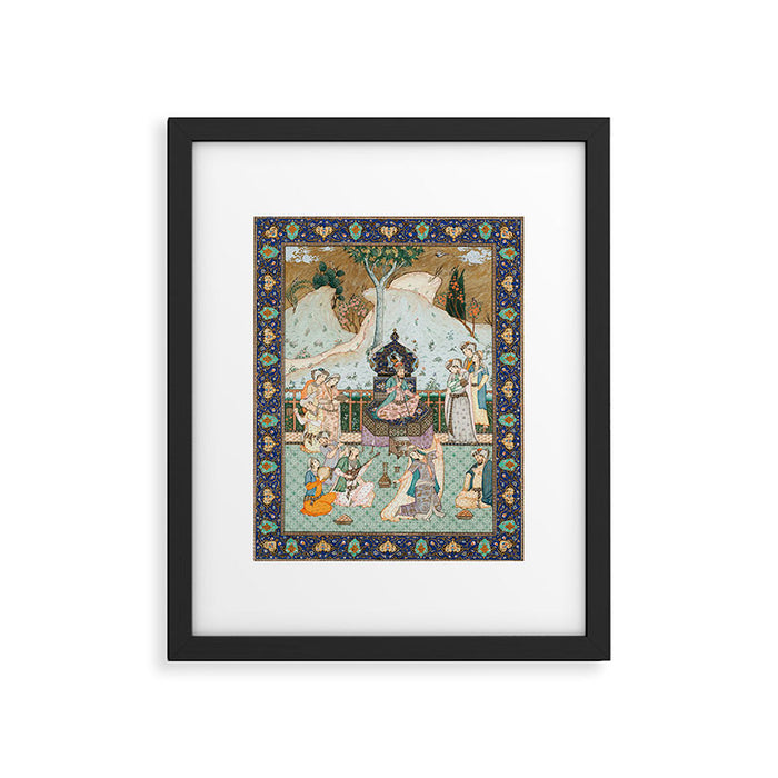 Persian Royal Court Dance Show Miniature Painting  Framed Art Print Gallery Image 1