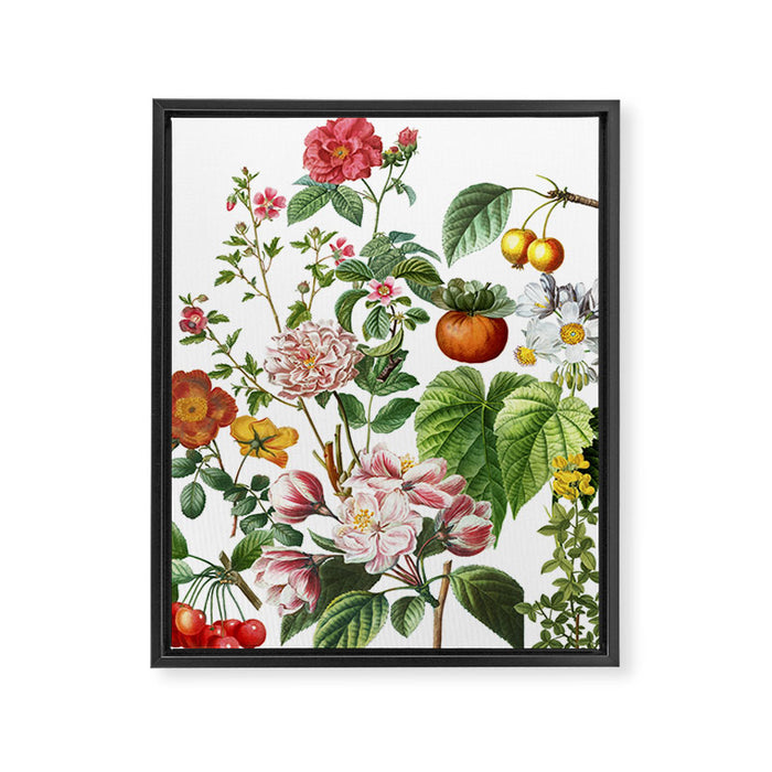 Persimmon Botanical Bloom Framed Canvas Print Gallery Image 1