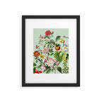 Persimmon Botanical Bloom Mint Green  Framed Art Print Gallery Image 5