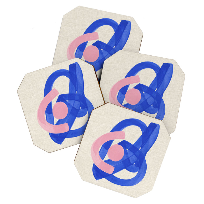 Pink And Blue Round Orbit Coaster Gallery Image 1