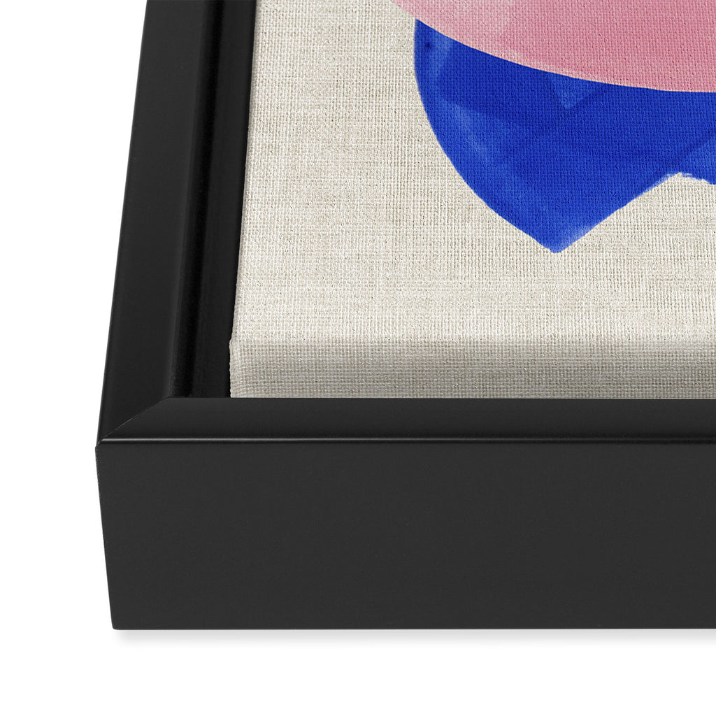 Pink And Blue Round Orbit Framed Canvas Print Gallery Image 3