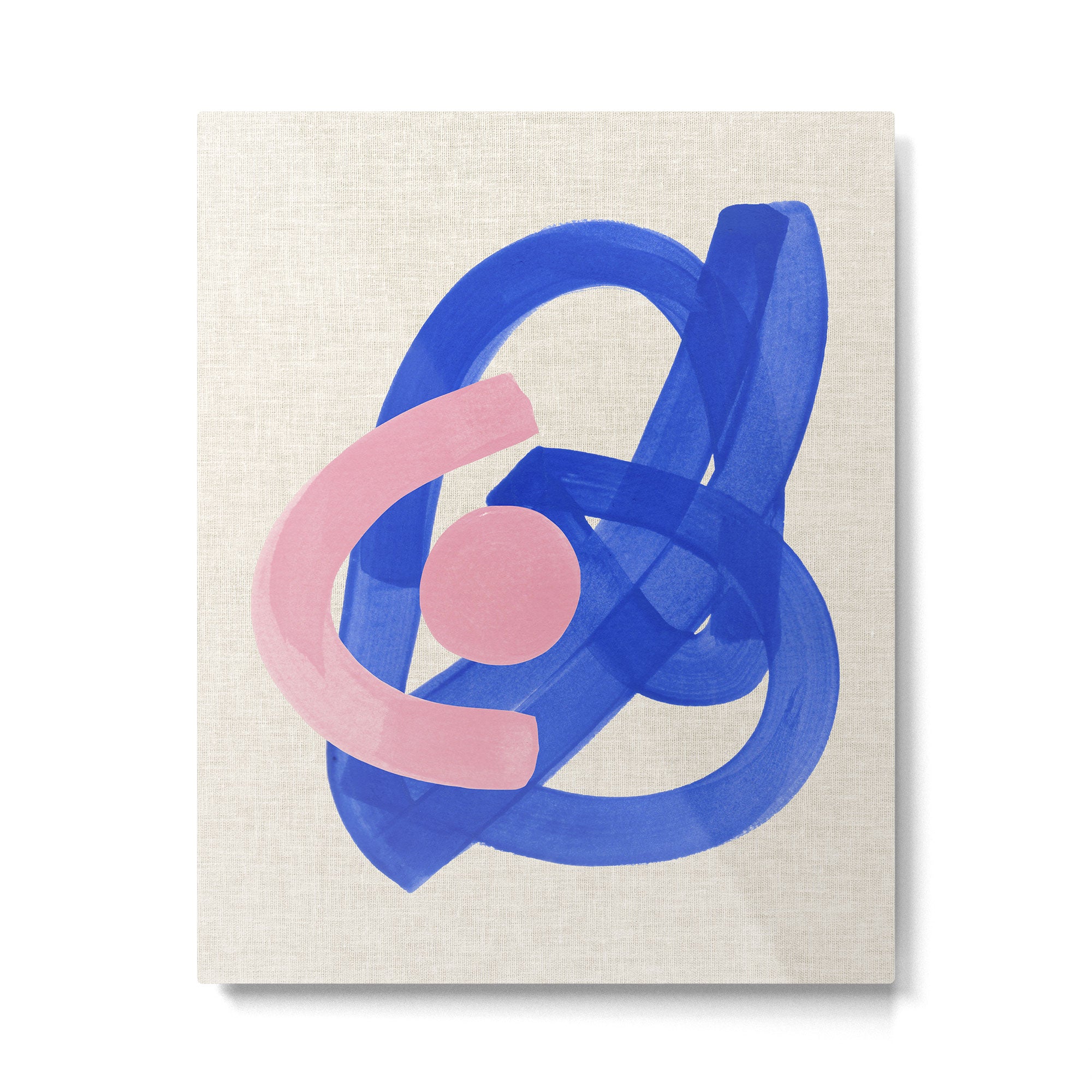 Pink And Blue Round Orbit Metal Print Gallery Image 4
