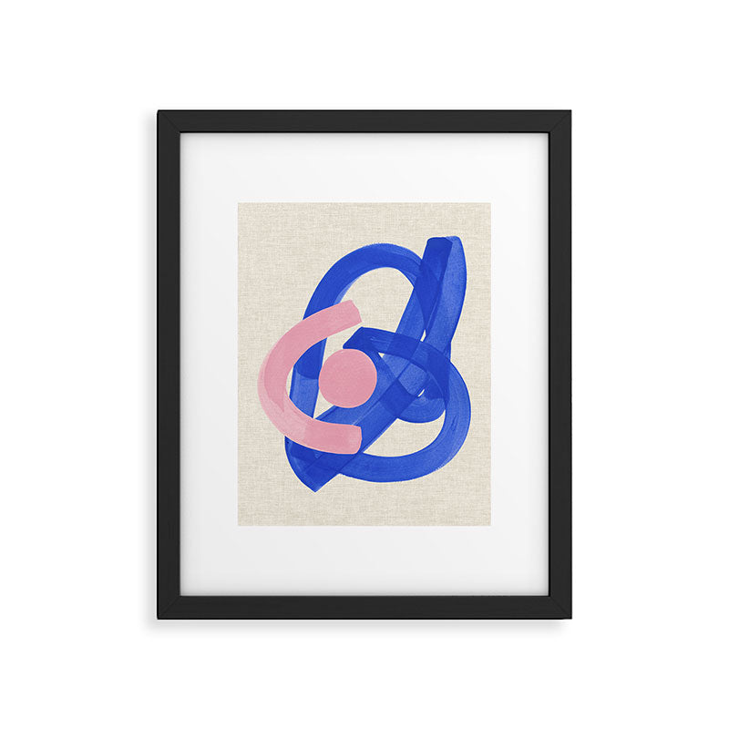 Pink And Blue Round Orbit Framed Art Print Gallery Image 5