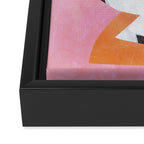 Pink And Orange Checkered Urn Vase Framed Canvas Print Gallery Image 3