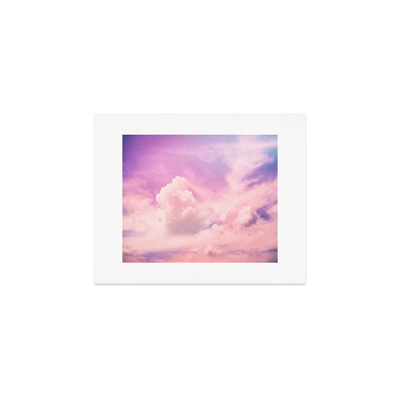 Pink And Purple Fluffy Colorful Clouds Cotton Candy Texture Art Print Gallery Image 1