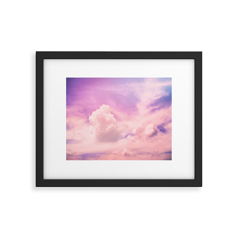 Pink And Purple Fluffy Colorful Clouds Cotton Candy Texture Framed Art Print Gallery Image 4