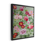 Pink Bloom Botanical Collage Framed Canvas Print Gallery Image 2