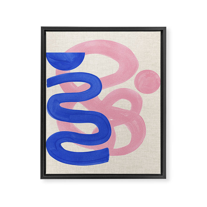 Pink Bloop Framed Canvas Print Gallery Image 1