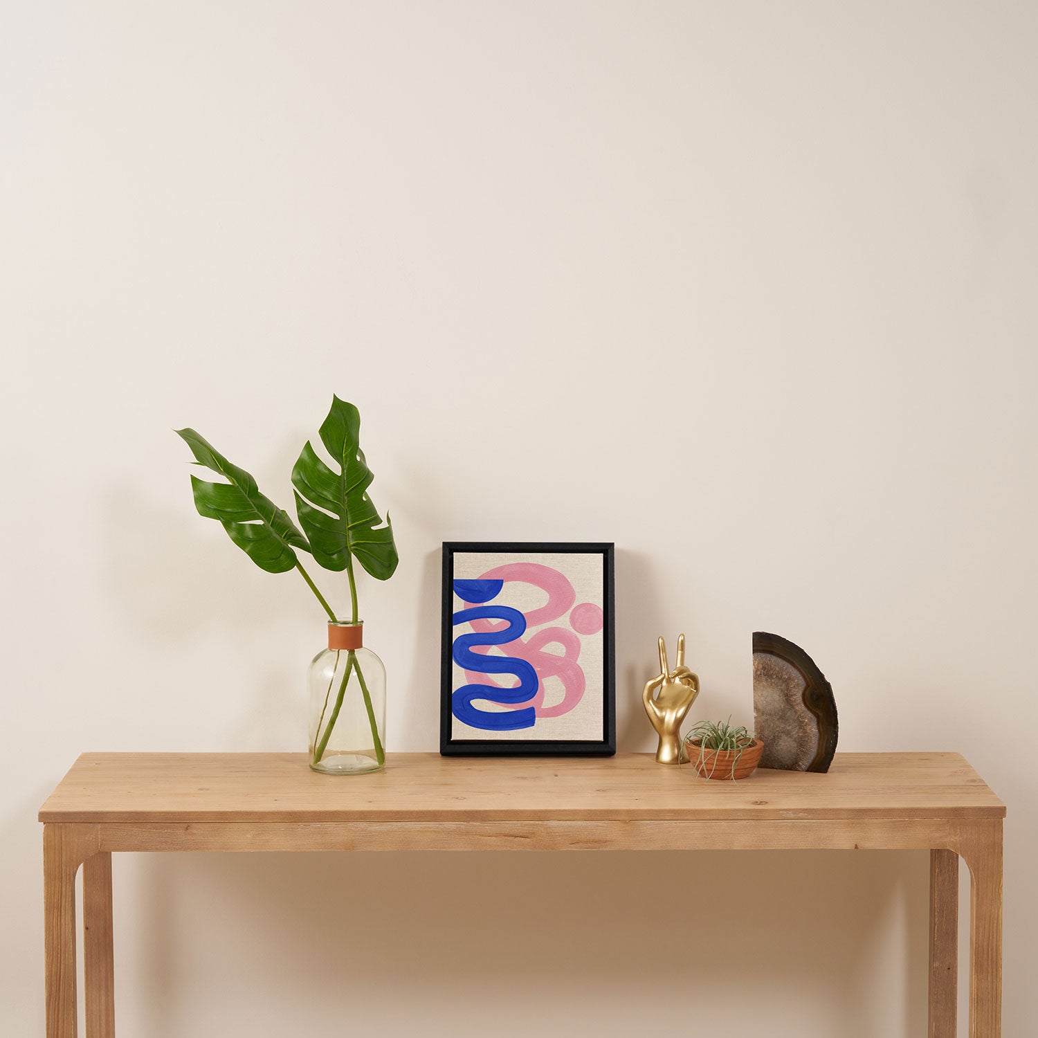 Pink Bloop Framed Canvas Print Gallery Image 4