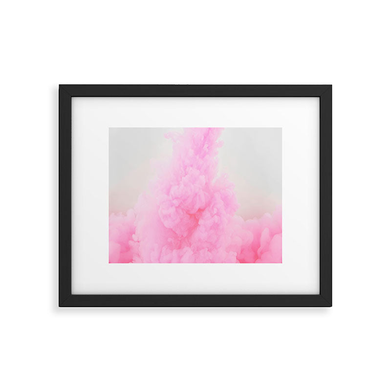 Pink Neon Smoke Clouds Framed Art Print Gallery Image 5