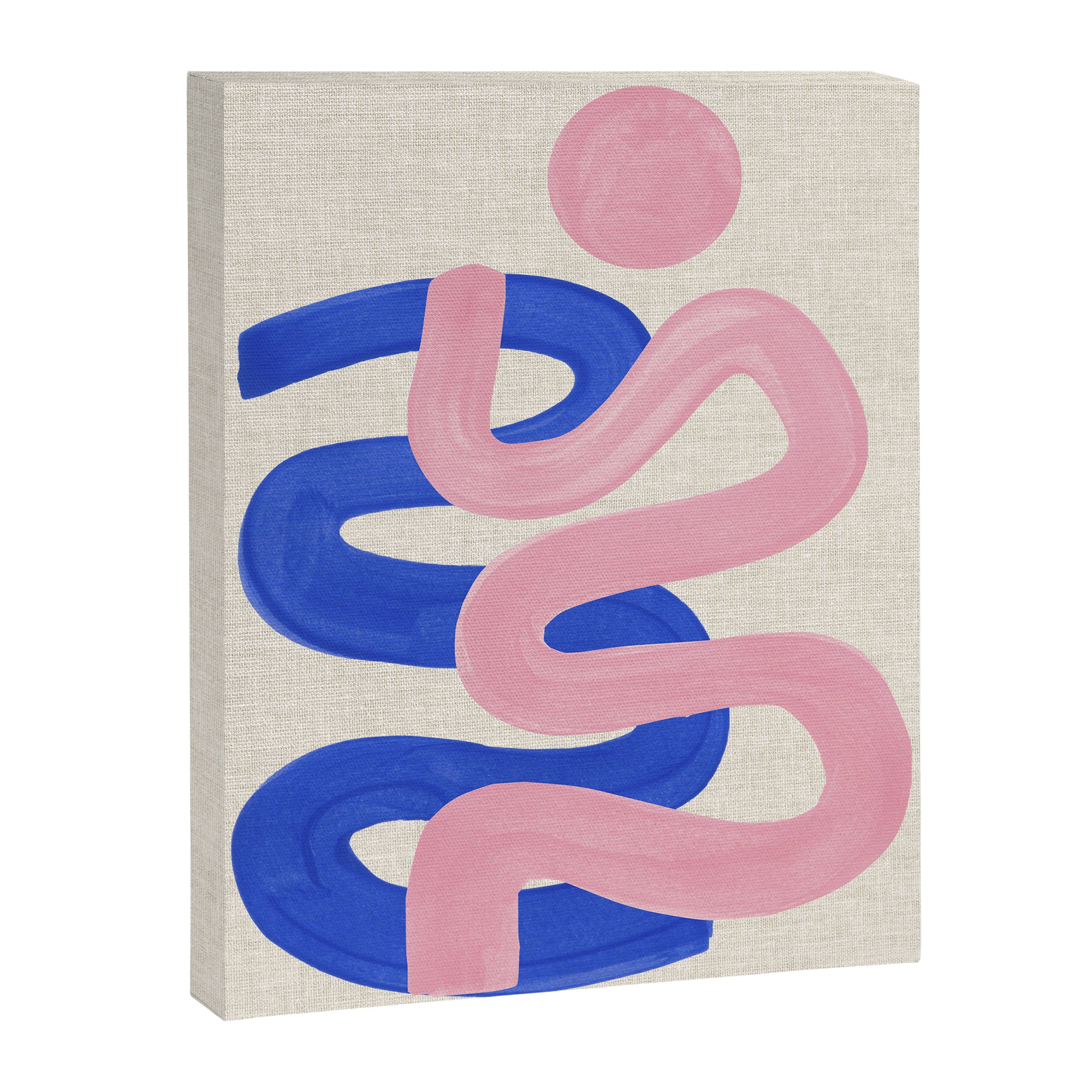 Pink Wiggle Embrace Canvas Print Gallery Image 6