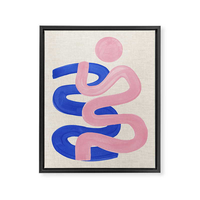 Pink Wiggle Embrace Framed Canvas Print Gallery Image 6