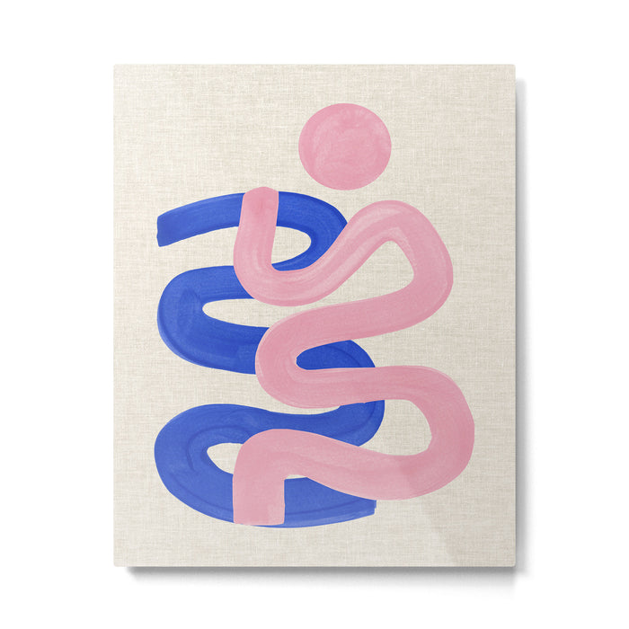 Pink Wiggle Embrace Metal Print Gallery Image 1
