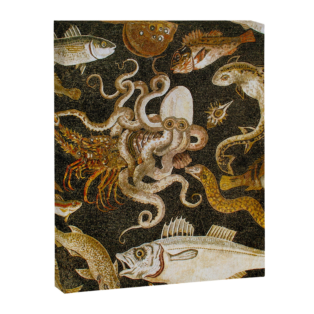 Pompeii Mosaic Ocean Creatures  Canvas Print Gallery Image 8
