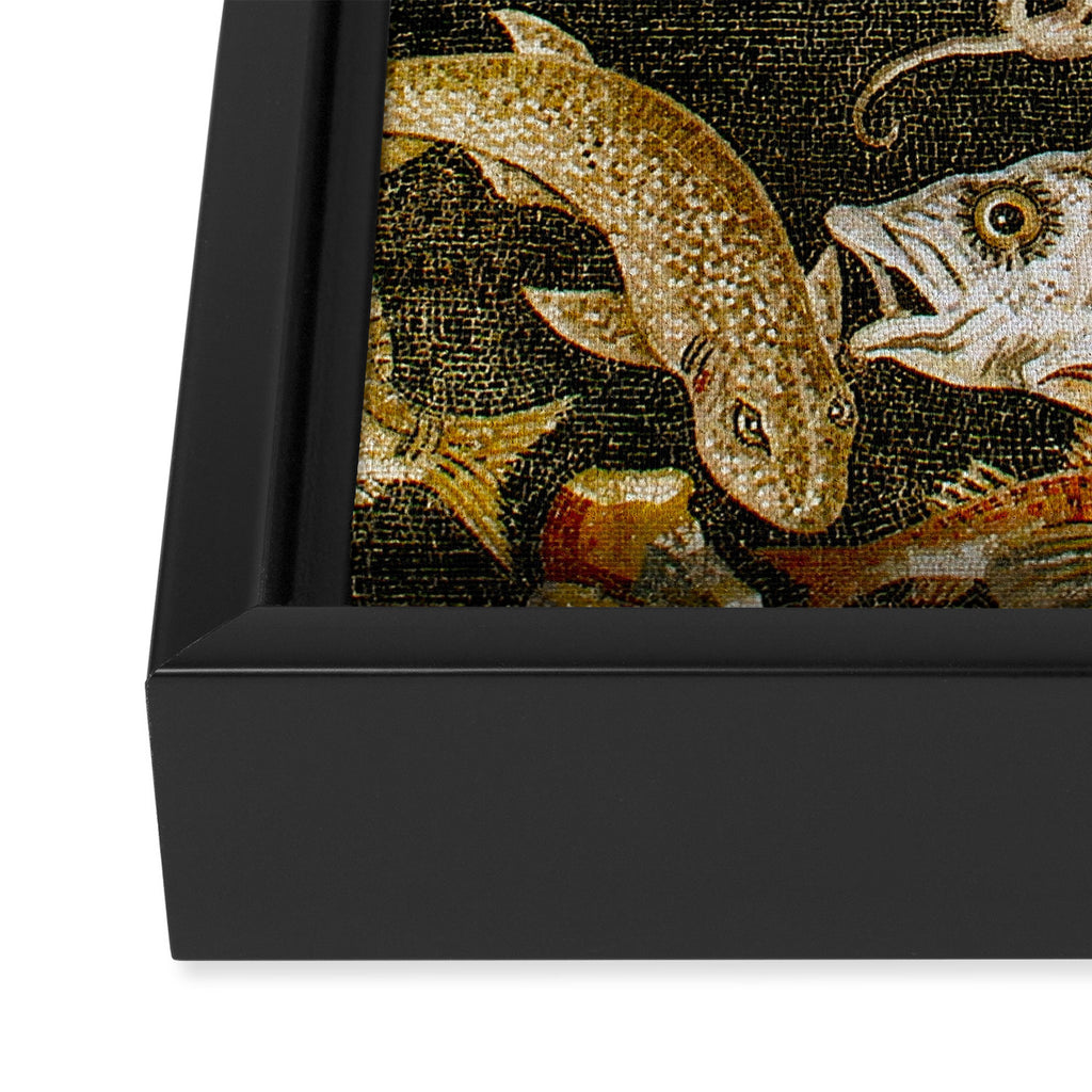 Pompeii Mosaic Ocean Creatures  Framed Canvas Print Gallery Image 3