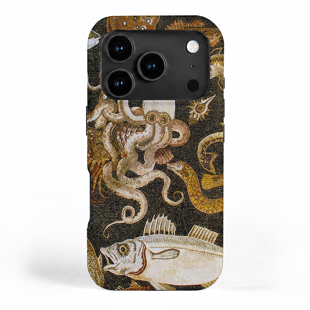 Pompeii Mosaic Ocean Creatures  iPhone Case Gallery Image 1