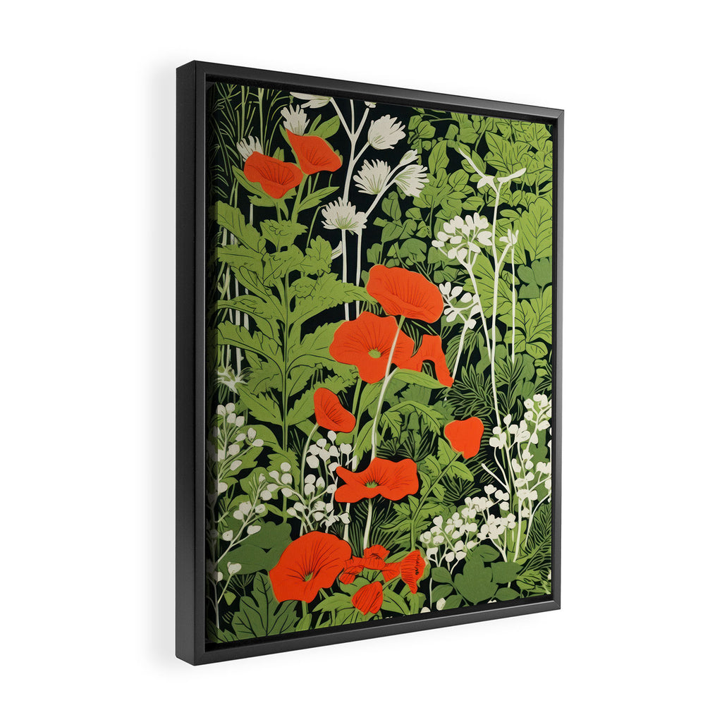 Poppy Pillar Garden Framed Canvas Print Gallery Image 2