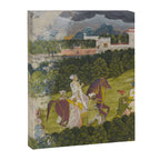Portrait of a nawab Antique Indian Miniature Painted Illustration Canvas Print Gallery Image 6
