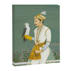 Portrait of a Prince with a Hawk 1700s India, Mughal, 18th century Indian Miniature Painting  Canvas Print Gallery Image 6