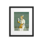 Portrait of a Prince with a Hawk 1700s India, Mughal, 18th century Indian Miniature Painting  Framed Art Print Gallery Image 5