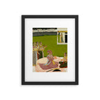 Portrait of Maharaja Savant Singh with Consort, Bani Thani. Indian Rajasthan Folk Art  Framed Art Print Gallery Image 5