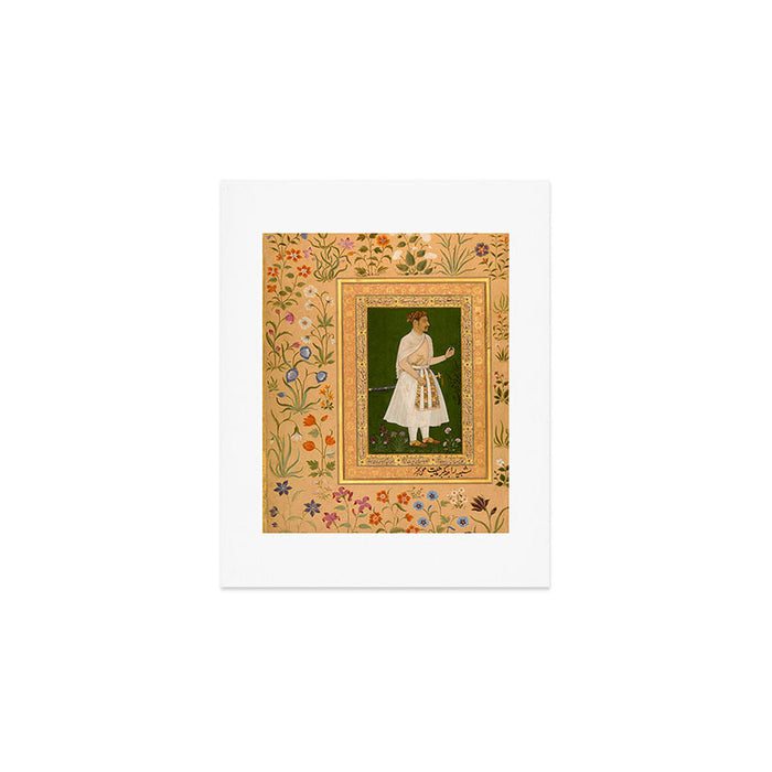 Portrait of Raja Bikramajit Mughal Watercolor Art Art Print Gallery Image 1