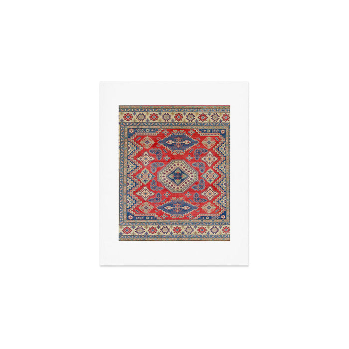 Precious Labryrinth Kazak Persian Handmade Rugs  Art Print Gallery Image 1