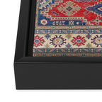 Precious Labryrinth Kazak Persian Handmade Rugs  Framed Canvas Print Gallery Image 3
