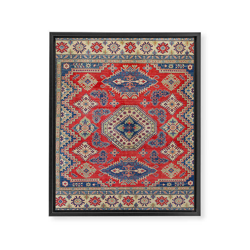 Precious Labryrinth Kazak Persian Handmade Rugs  Framed Canvas Print Gallery Image 8