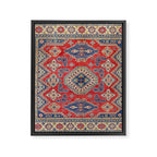 Precious Labryrinth Kazak Persian Handmade Rugs  Framed Canvas Print Gallery Image 8