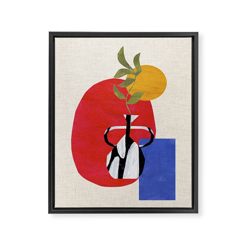 Primary Sun Tribal Vase Framed Canvas Print Gallery Image 6