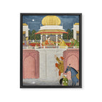 PRINCE CLIMBING TO HIS BETROTHED PROPERTY INDIA 18TH CENTURY  Framed Canvas Print Gallery Image 8