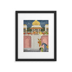 PRINCE CLIMBING TO HIS BETROTHED PROPERTY INDIA 18TH CENTURY  Framed Art Print Gallery Image 6