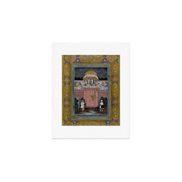 Prince Climbing Tower Manuscript Mughal India Art Print Gallery Image 1