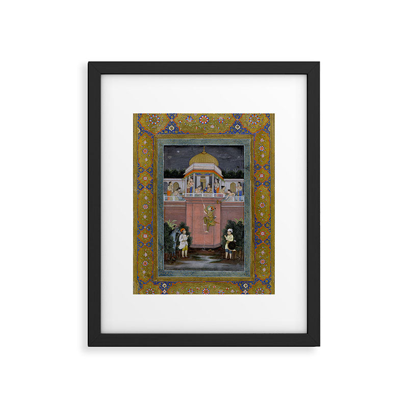 Prince Climbing Tower Manuscript Mughal India Framed Art Print Gallery Image 5
