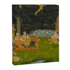 Princely ascetic in the forest visited by ladies c. 1760 Gum tempera and gold on paper Indian Miniature Painting  Canvas Print Gallery Image 6